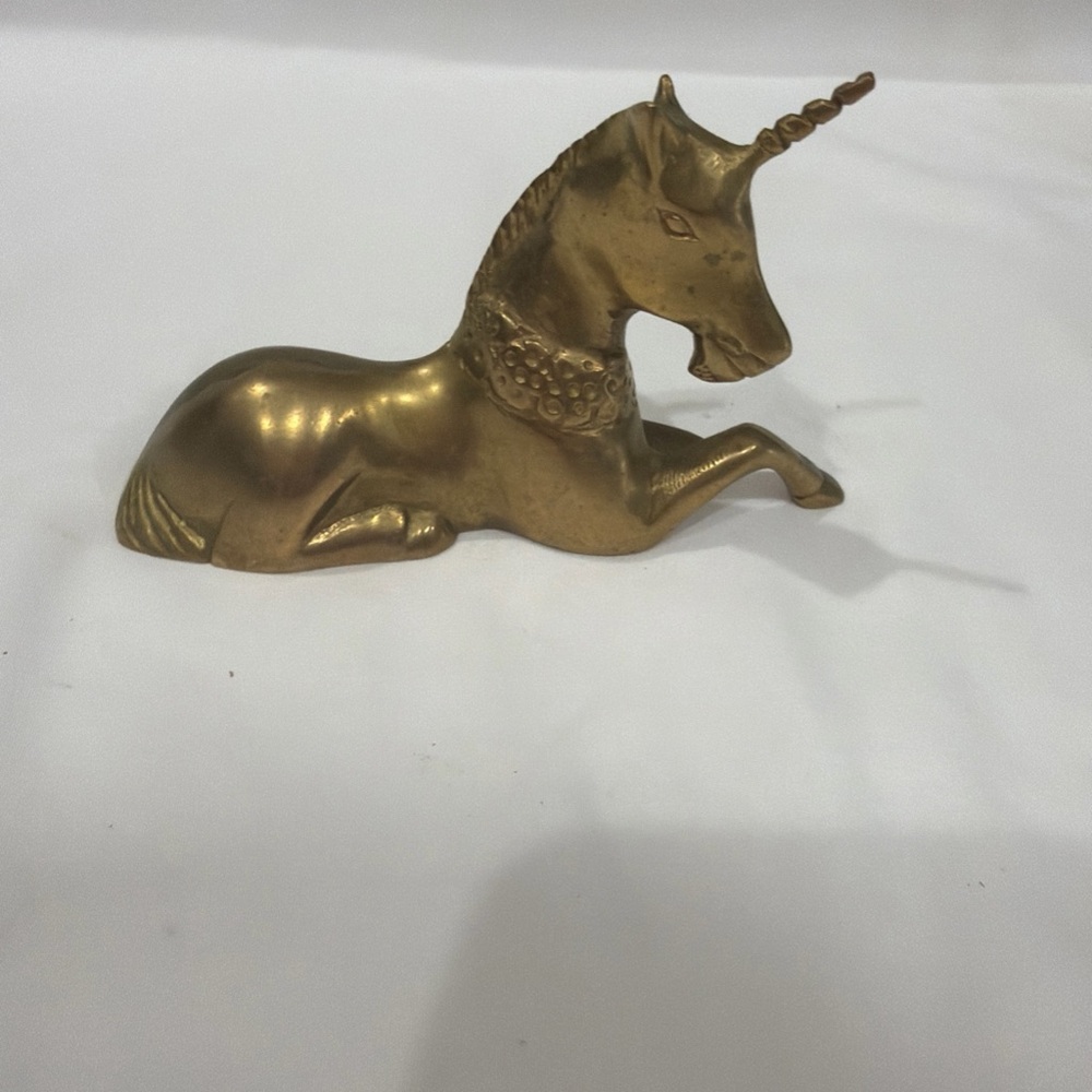 Vintage brass Unicorn figurine